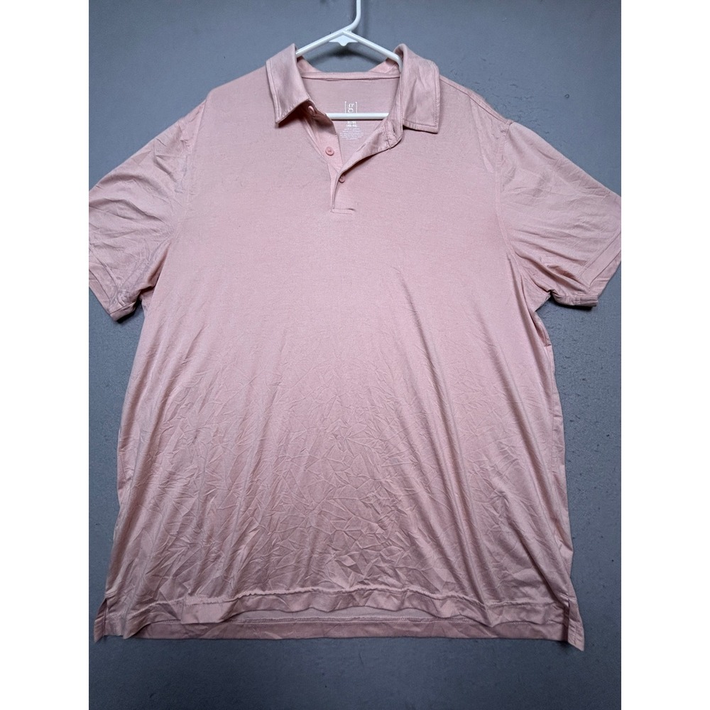 George Polo Shirt Polyester Spandex Pink XL Mens